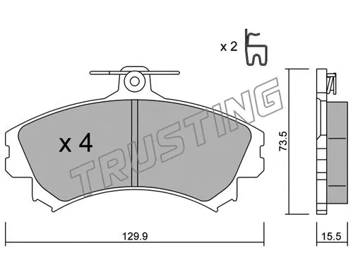 Brake Pad Set, disc brake (225.0)