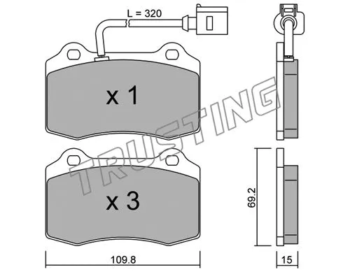 Brake Pad Set, disc brake (260.4)
