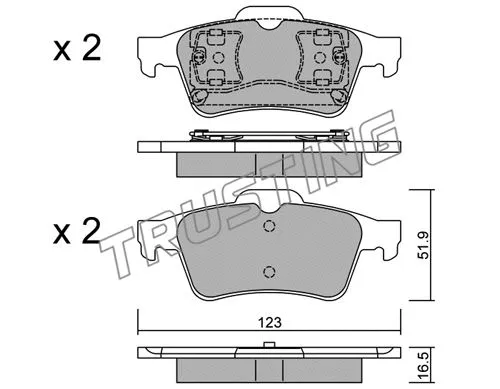 Brake Pad Set, disc brake (346.0)