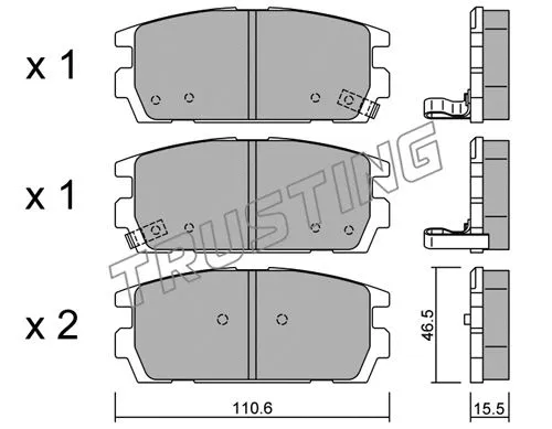 Brake Pad Set, disc brake (523.0)