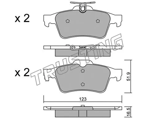 Brake Pad Set, disc brake (346.1)