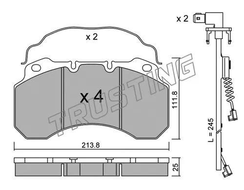 Brake Pad Set, disc brake (604.0W)