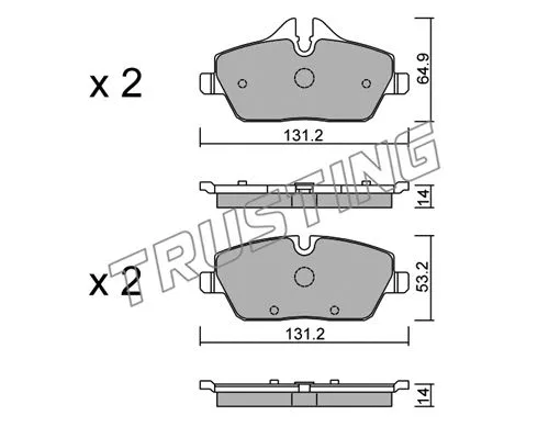 Brake Pad Set, disc brake (680.2)