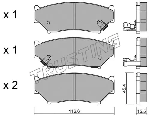 Brake Pad Set, disc brake (138.0)