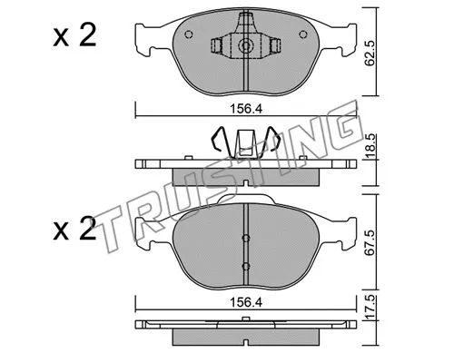 Brake Pad Set, disc brake (549.0)