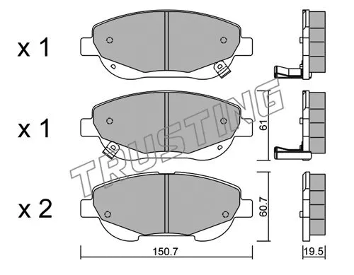 Brake Pad Set, disc brake (896.0)