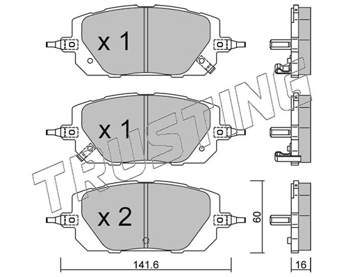Brake Pad Set, disc brake (1295.0)