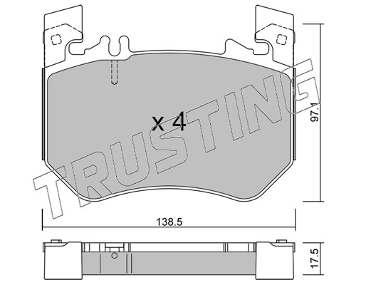 Brake Pad Set, disc brake (1311.0)
