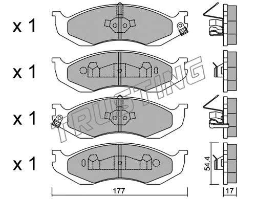 Brake Pad Set, disc brake (227.1)