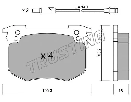 Brake Pad Set, disc brake (196.0)