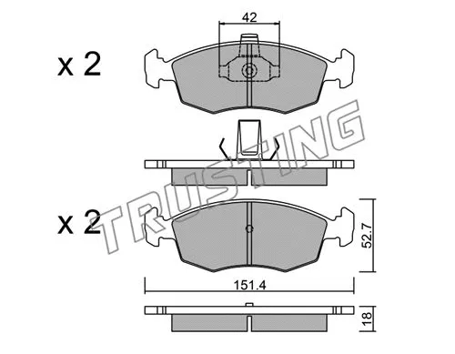 Brake Pad Set, disc brake (283.3)