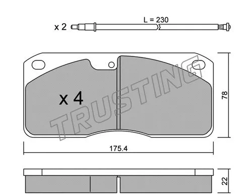 Brake Pad Set, disc brake (279.0W)