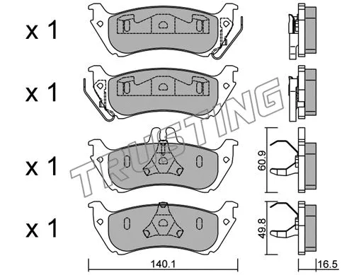 Brake Pad Set, disc brake (586.1)
