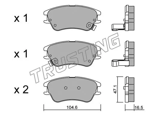 Brake Pad Set, disc brake (518.0)