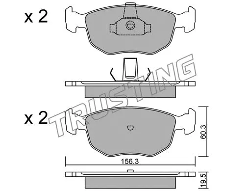 Brake Pad Set, disc brake (672.0)