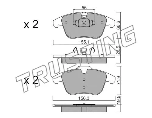 Brake Pad Set, disc brake (691.6)