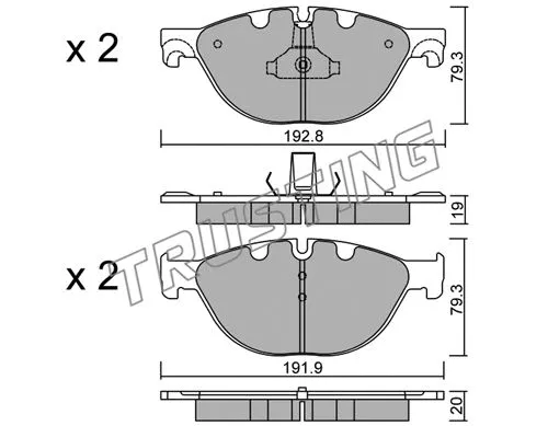 Brake Pad Set, disc brake (847.0)