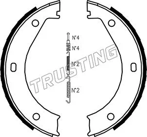 Brake Shoe Set, parking brake (019.023K)