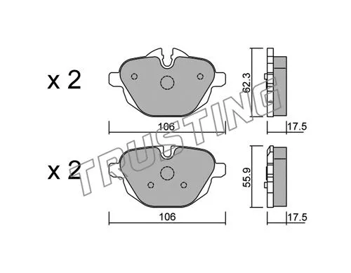 Brake Pad Set, disc brake (938.0)