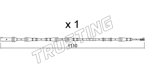 Warning Contact, brake pad wear (SU.368)