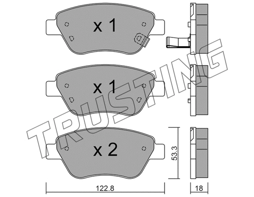 Brake Pad Set, disc brake (330.2)