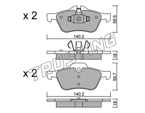 Brake Pad Set, disc brake (571.0)