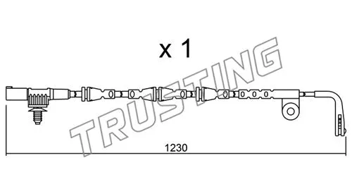 Warning Contact, brake pad wear (SU.255)