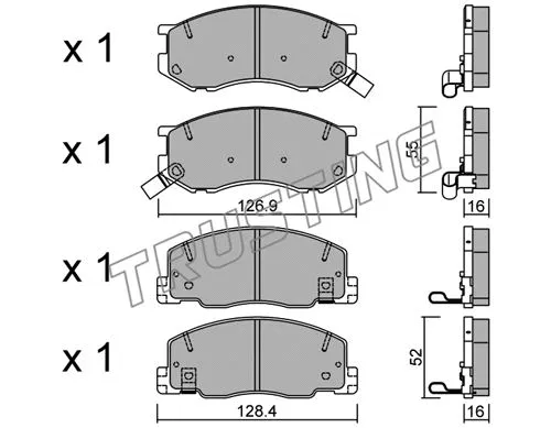 Brake Pad Set, disc brake (472.0)