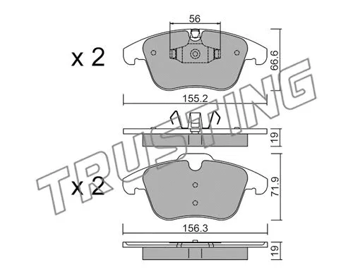Brake Pad Set, disc brake (691.4)