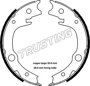 Brake Shoe Set, parking brake (115.315)