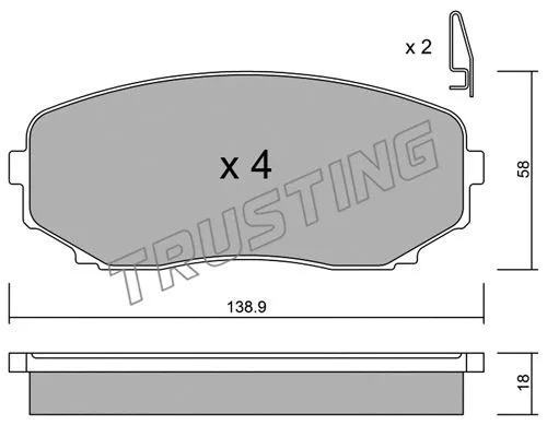 Brake Pad Set, disc brake (889.0)