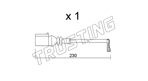 Warning Contact, brake pad wear (SU.364)