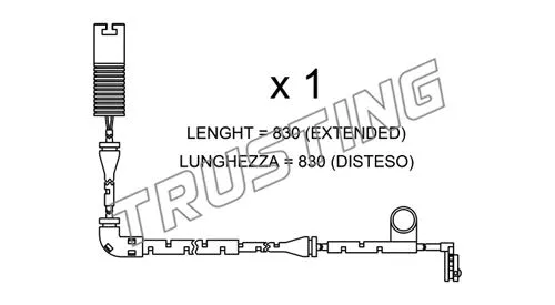 Warning Contact, brake pad wear (SU.327)