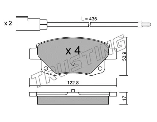 Brake Pad Set, disc brake (697.0)