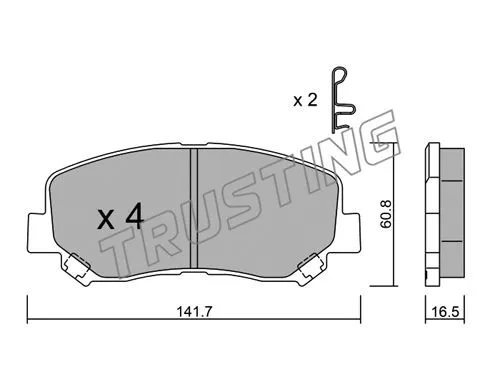 Brake Pad Set, disc brake (985.0)