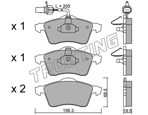 Brake Pad Set, disc brake (272.1)