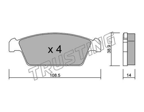 Brake Pad Set, disc brake (376.0)
