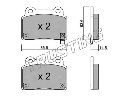 Brake Pad Set, disc brake (843.0)