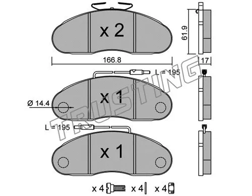 Brake Pad Set, disc brake (113.0)