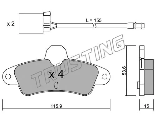 Brake Pad Set, disc brake (145.0W)