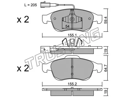 Brake Pad Set, disc brake (833.1)