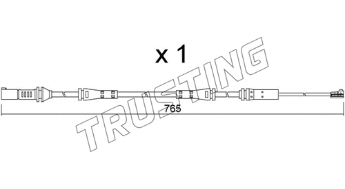 Warning Contact, brake pad wear (SU.372)