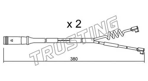 Warning Contact, brake pad wear (SU.175K)