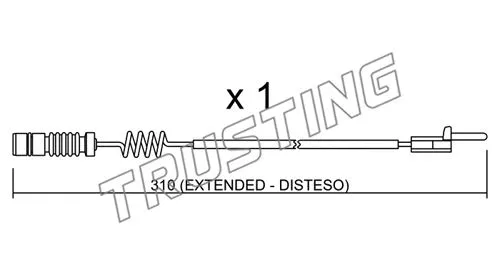 Warning Contact, brake pad wear (SU.162)