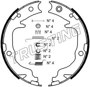 Brake Shoe Set, parking brake (088.237K)