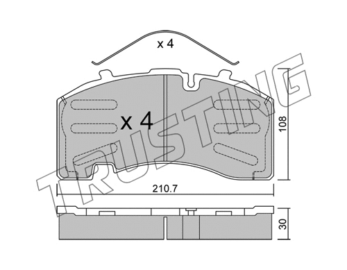 Brake Pad Set, disc brake (668.0)
