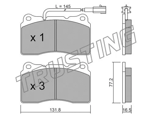 Brake Pad Set, disc brake (297.7)