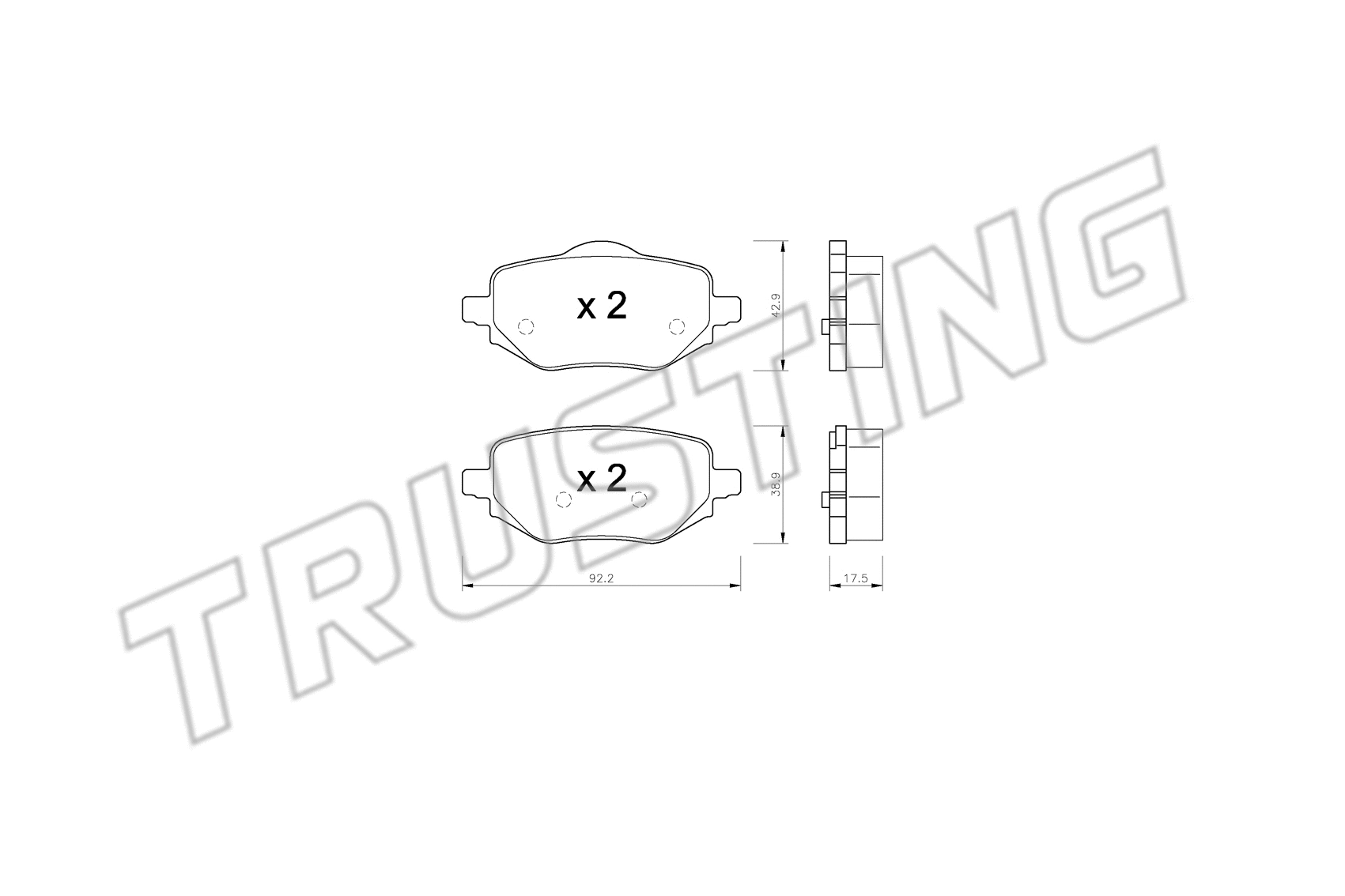 Brake Pad Set, disc brake (1323.0)