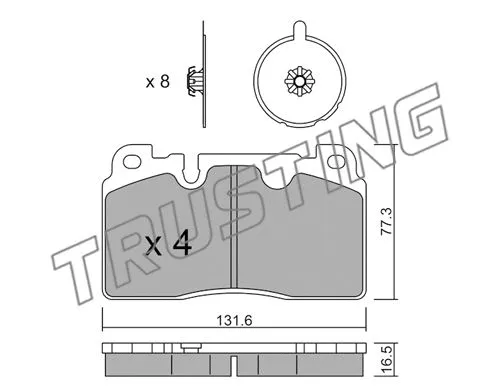 Brake Pad Set, disc brake (995.0-141)