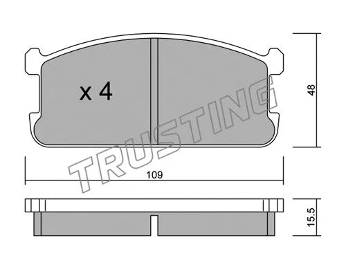 Brake Pad Set, disc brake (496.0)